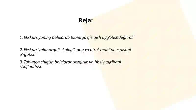 Bolalarni tabiat bilan tanishtirishda ekskursiyaning ahamiyati 2