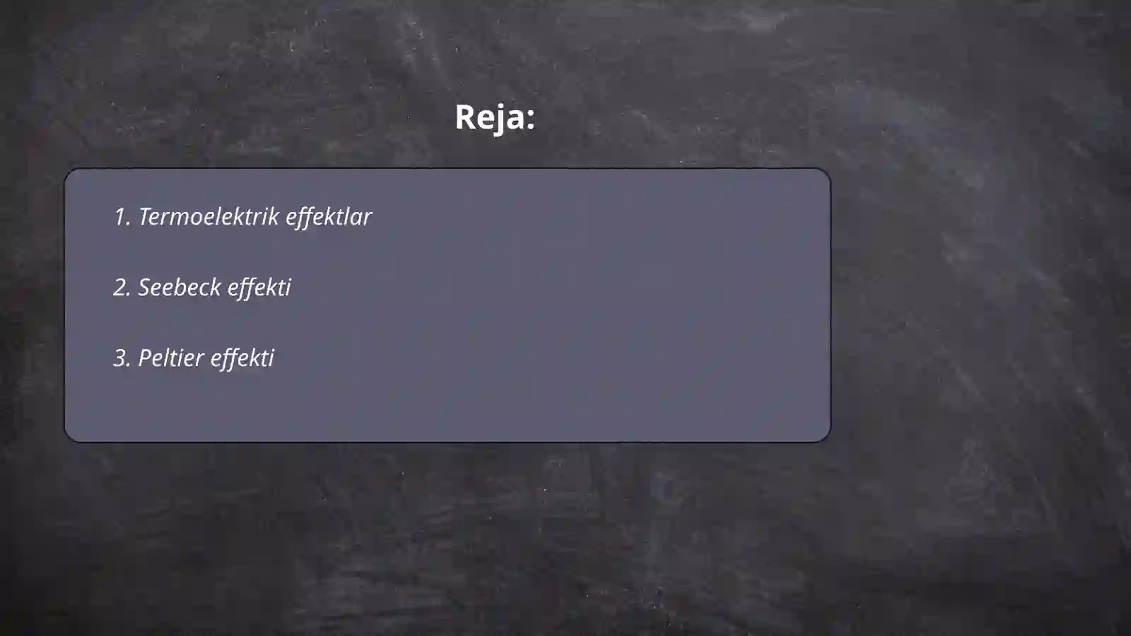 Termoelektrik hodisalar 2