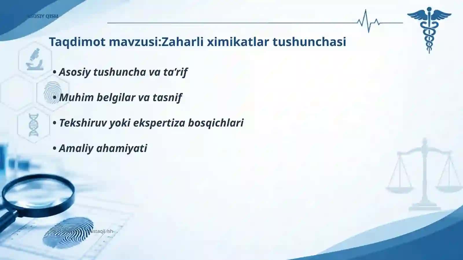 Zaharli ximikatlar haqida tushuncha va ularning sud-tibbiy tasnifi 2