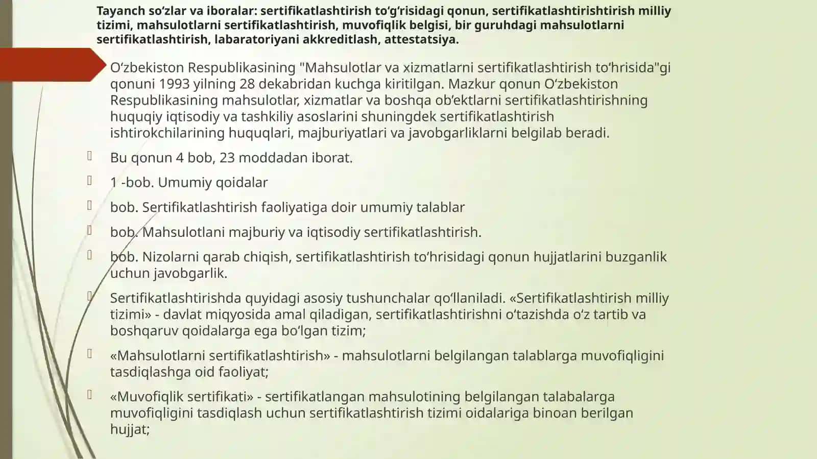7-MA’RUZA.MAHSULOT VA XIZMATLARNISERTIFIKATSIYALASh 2