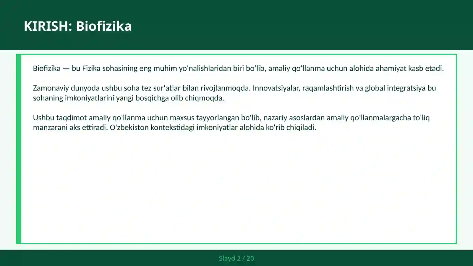 Membrana — amaliy qo'llanma 2