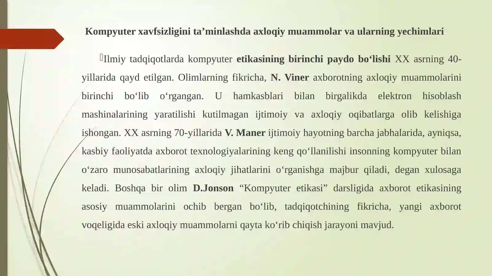 Kompyuter xavfsizligi bilan bog‘liq axloqiy muammolar: Hakerlik, haktivizm va konturhaking 2