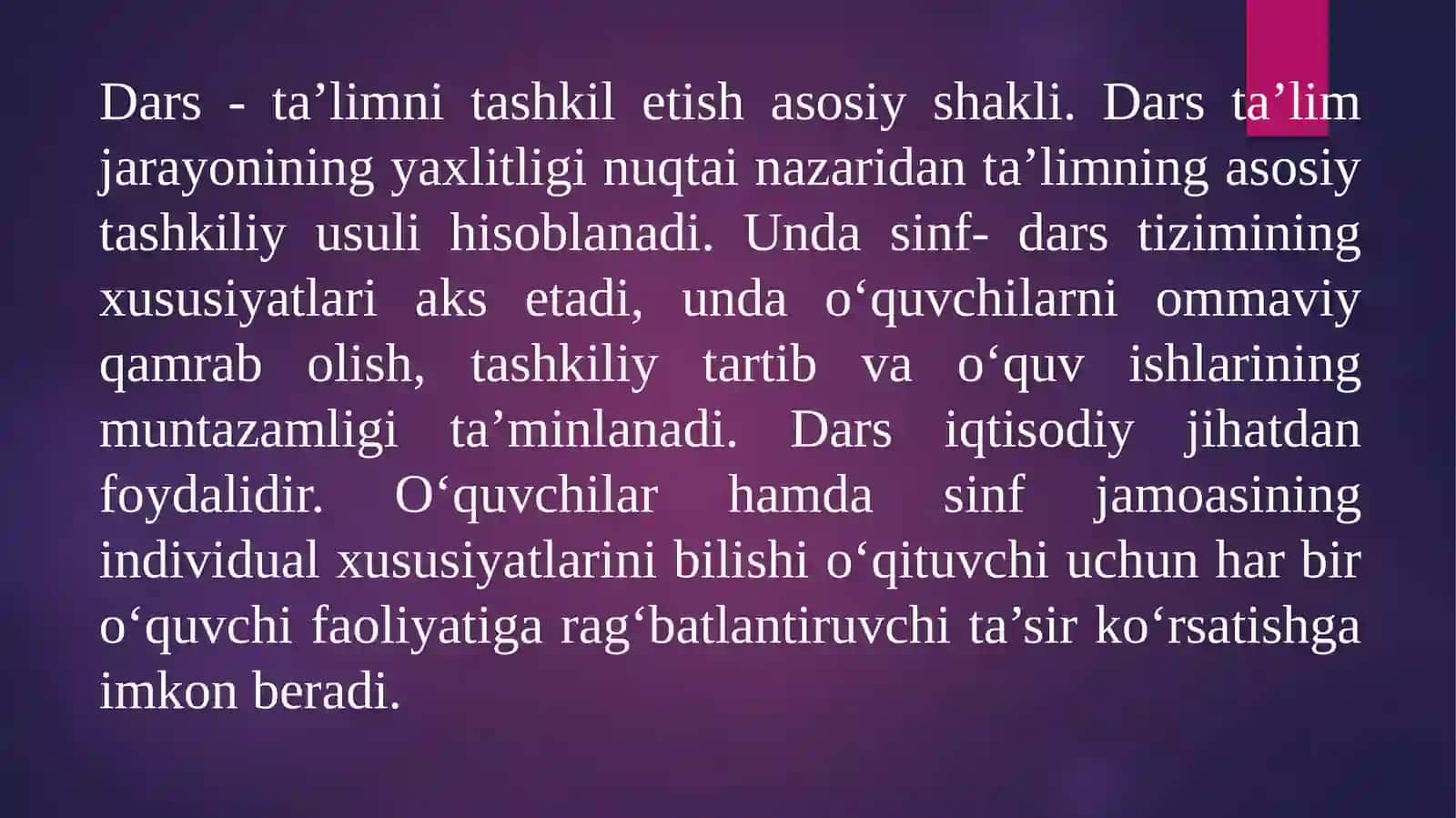 O'quv-metodik ta'minotga oid materiallar bilan tanishish 2