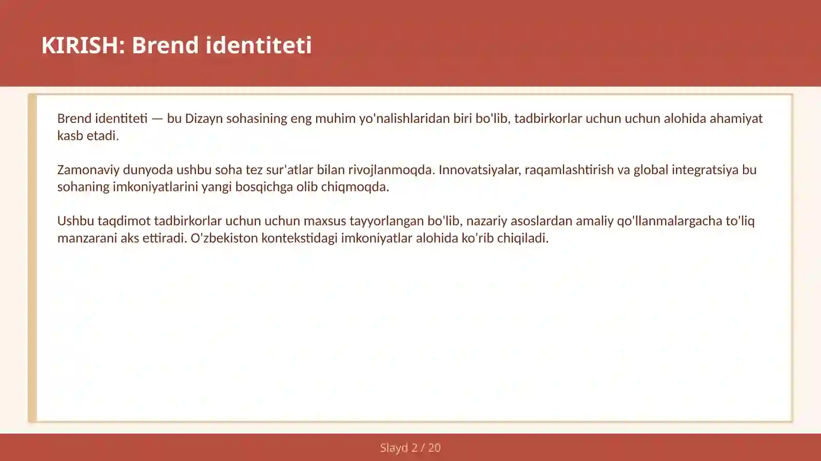 Brend Identiteti 2