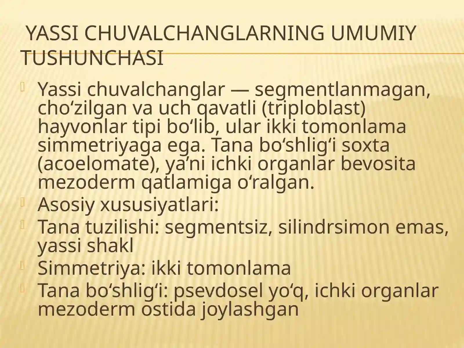 Yassichuvalchanglar filogeneyasi 2