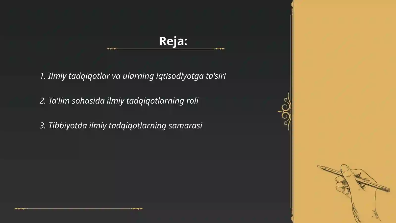 Ilmiy tadqiqotlarning joriy etilish samarasi 2