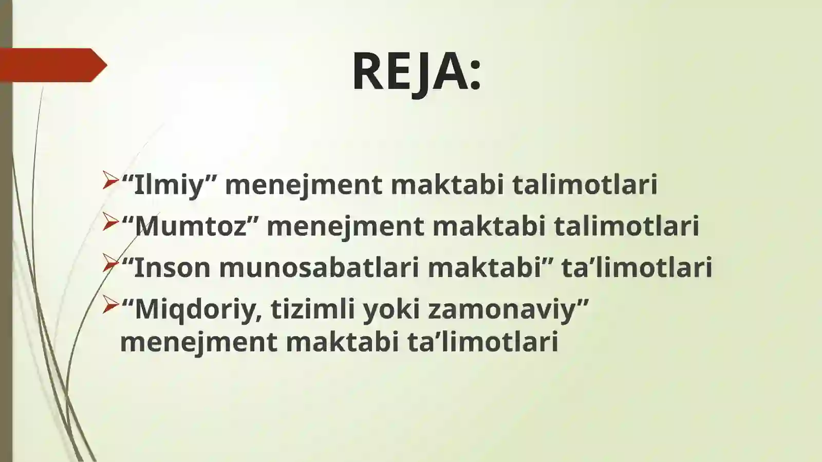 MENEJMENT MAKTABLARI 2