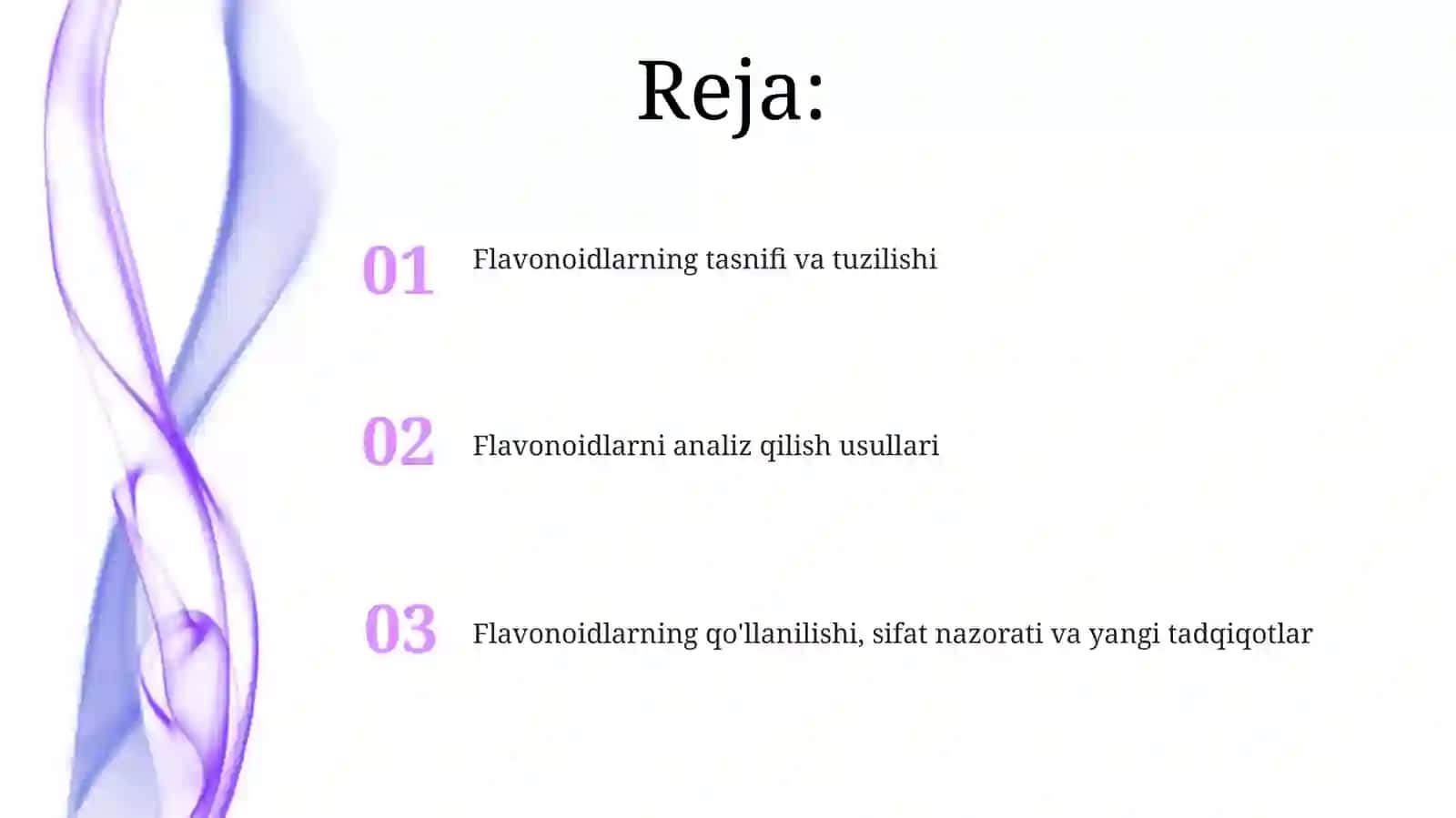 Flavonoidlar tasnifi va ularni tahlil qilish usullari 2