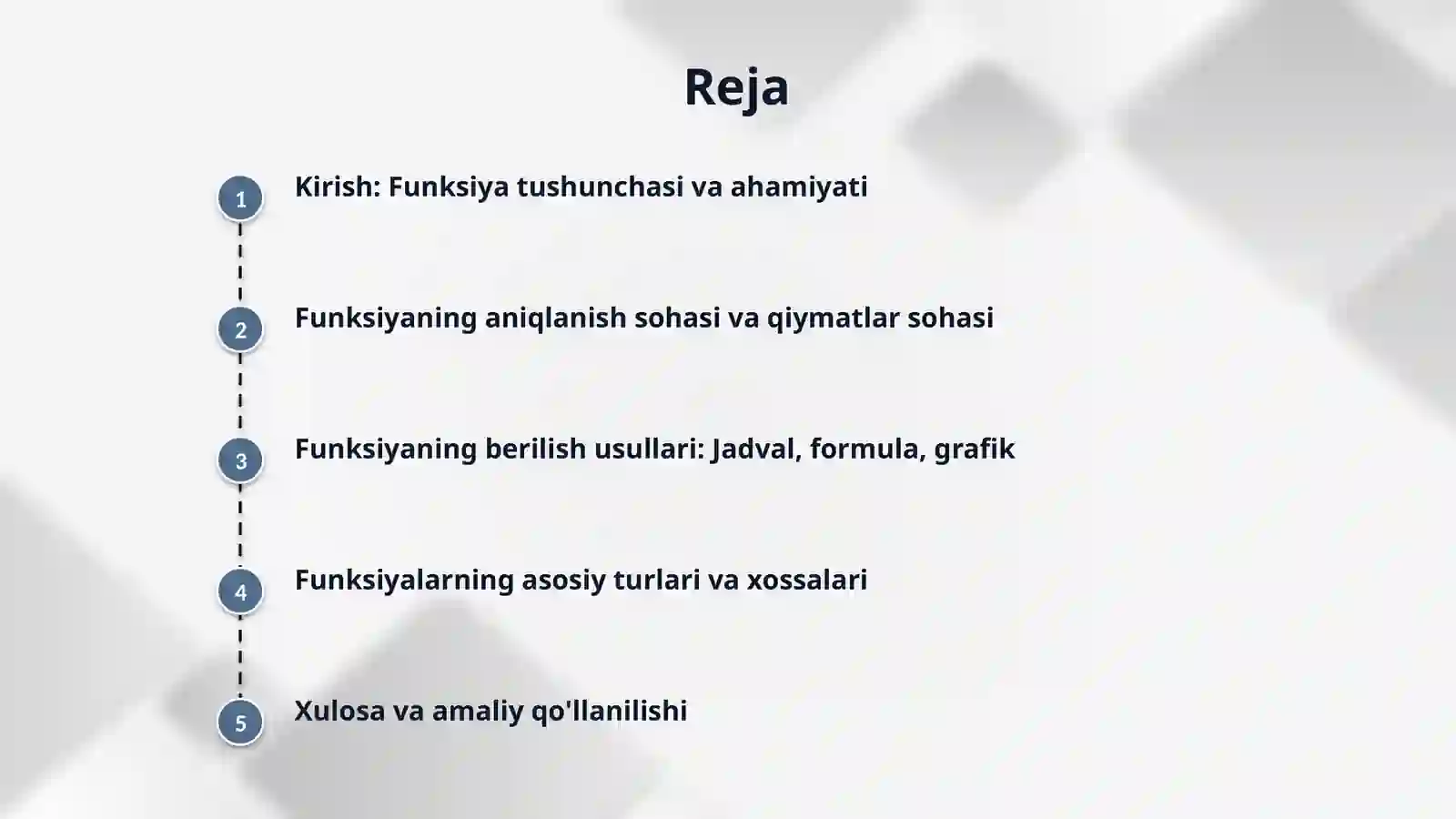 Funksiya va uning berilish usullari 2