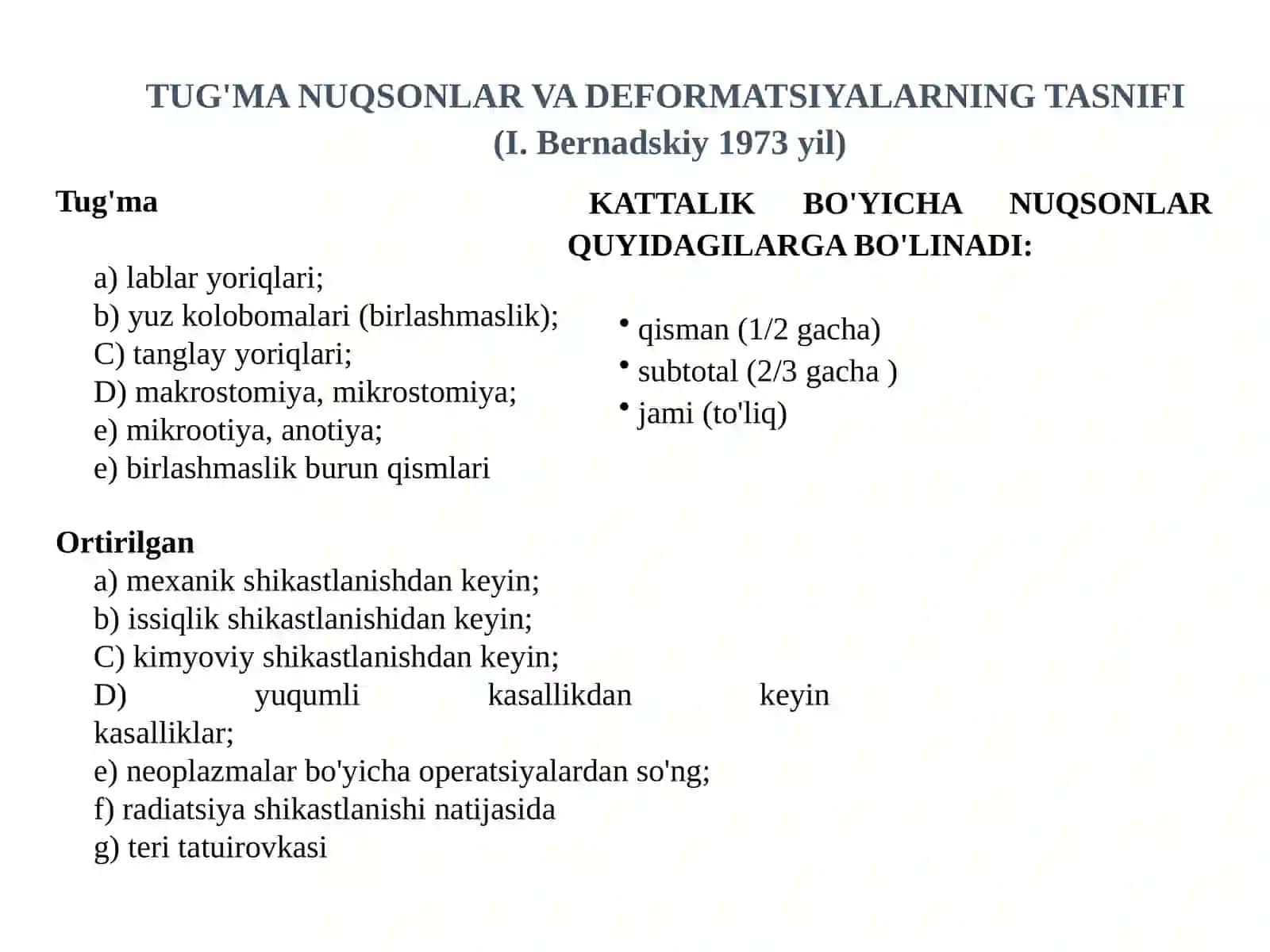 Mahalliy plastik jarrohlik 2