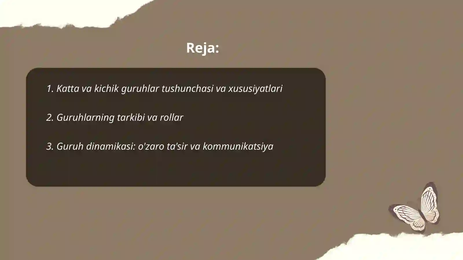 Katta va kichik guruhlar psixologiyasi 2