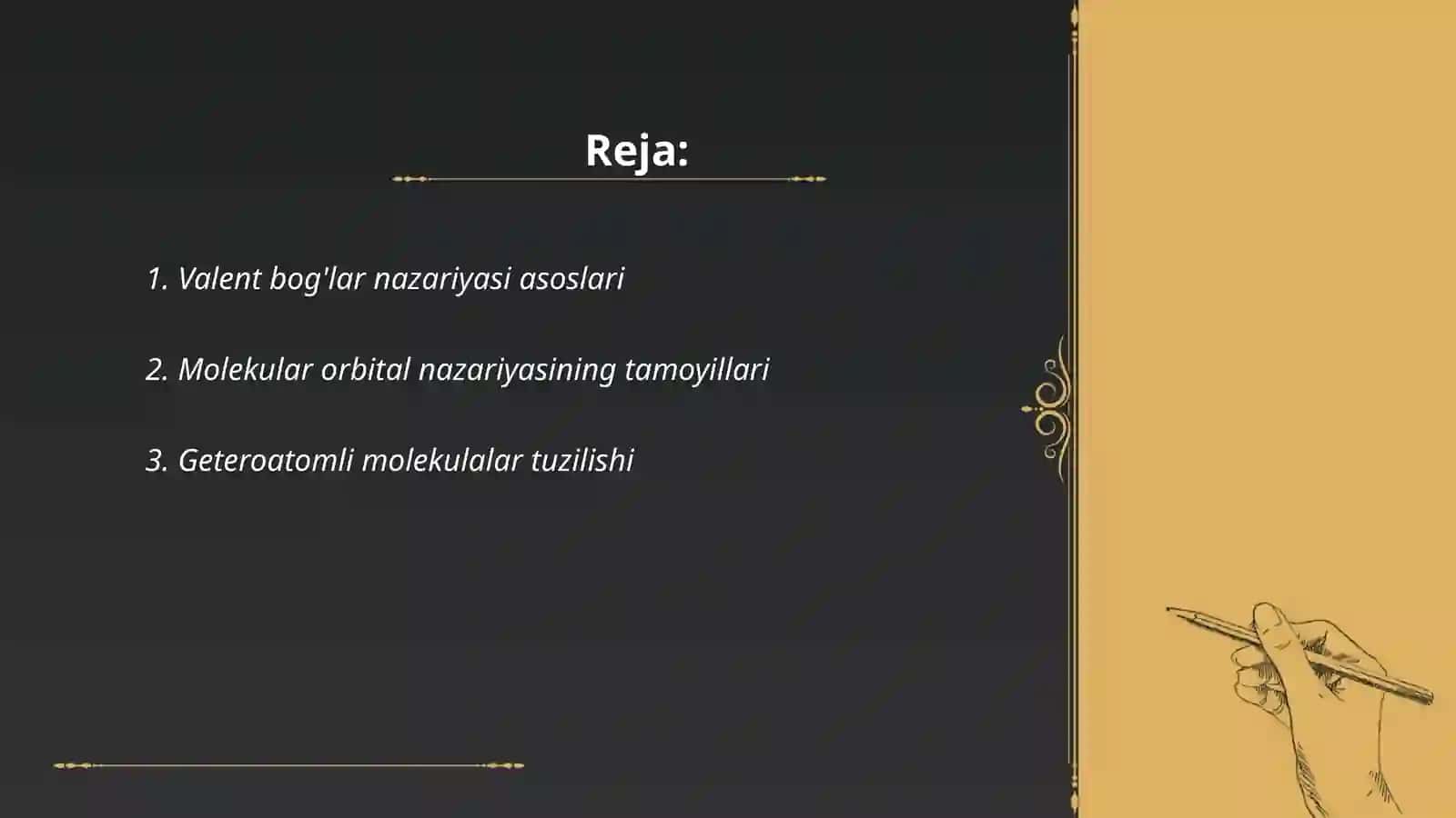 Valent bog'lar nazariyasi 2