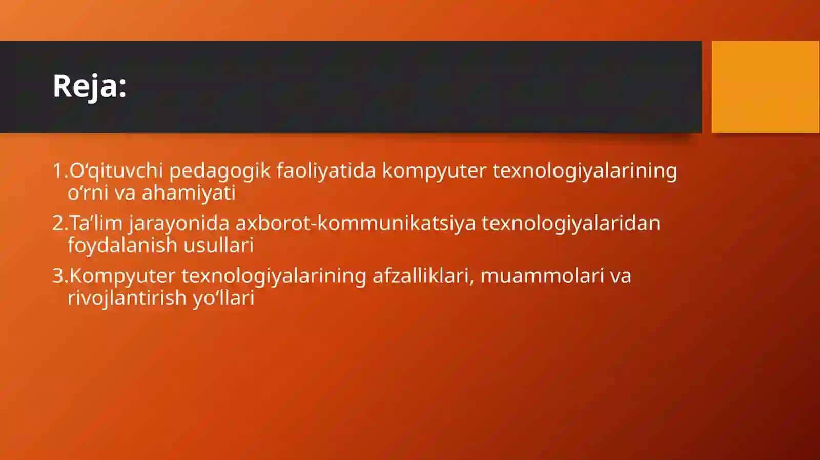 O'qituvchi pedagogik faoliyatda kompyuter texnologiyalaridan foydalanishi 2