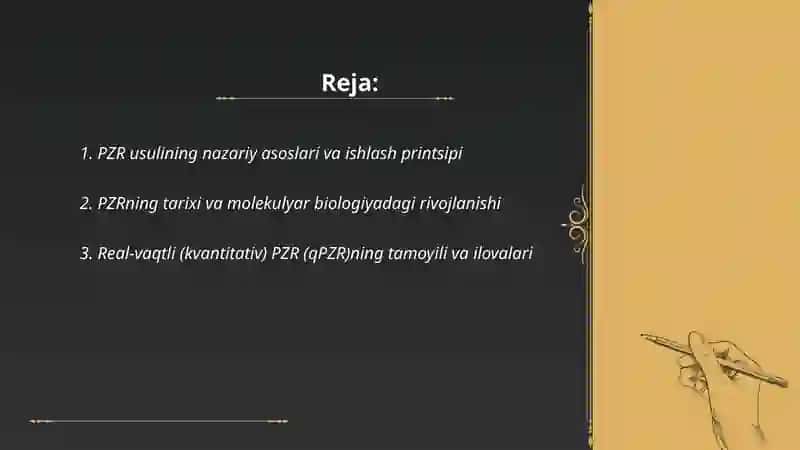 Molekulyar biologiya sohasida PZR usuli va uning fan rivojidagi yutuqlari 2