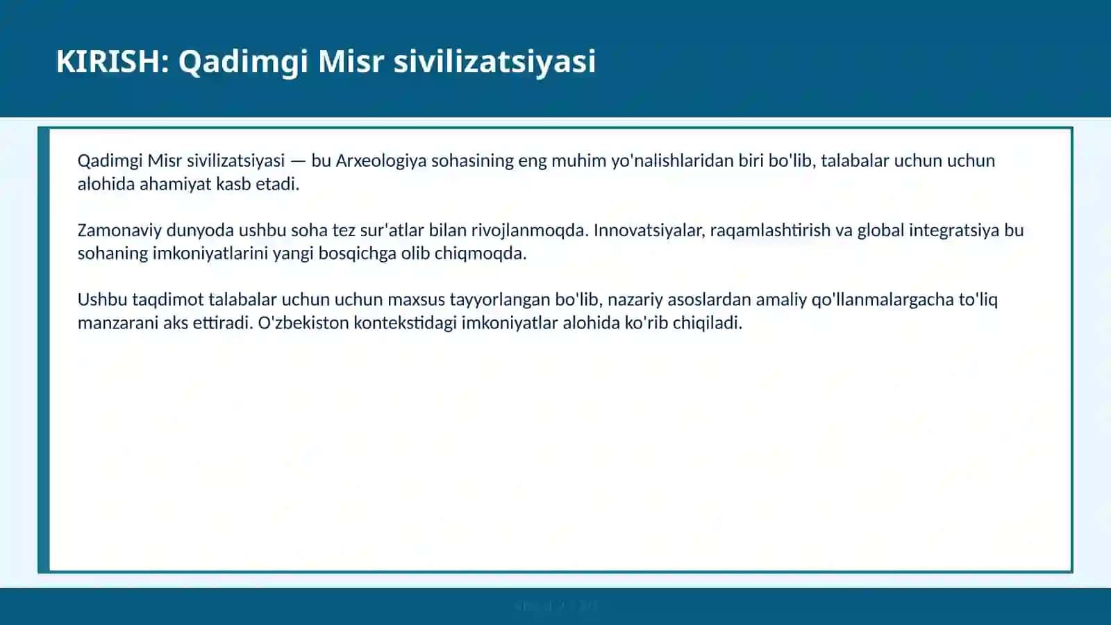 QADIMGI MISR SIVILIZATSIYASI 2