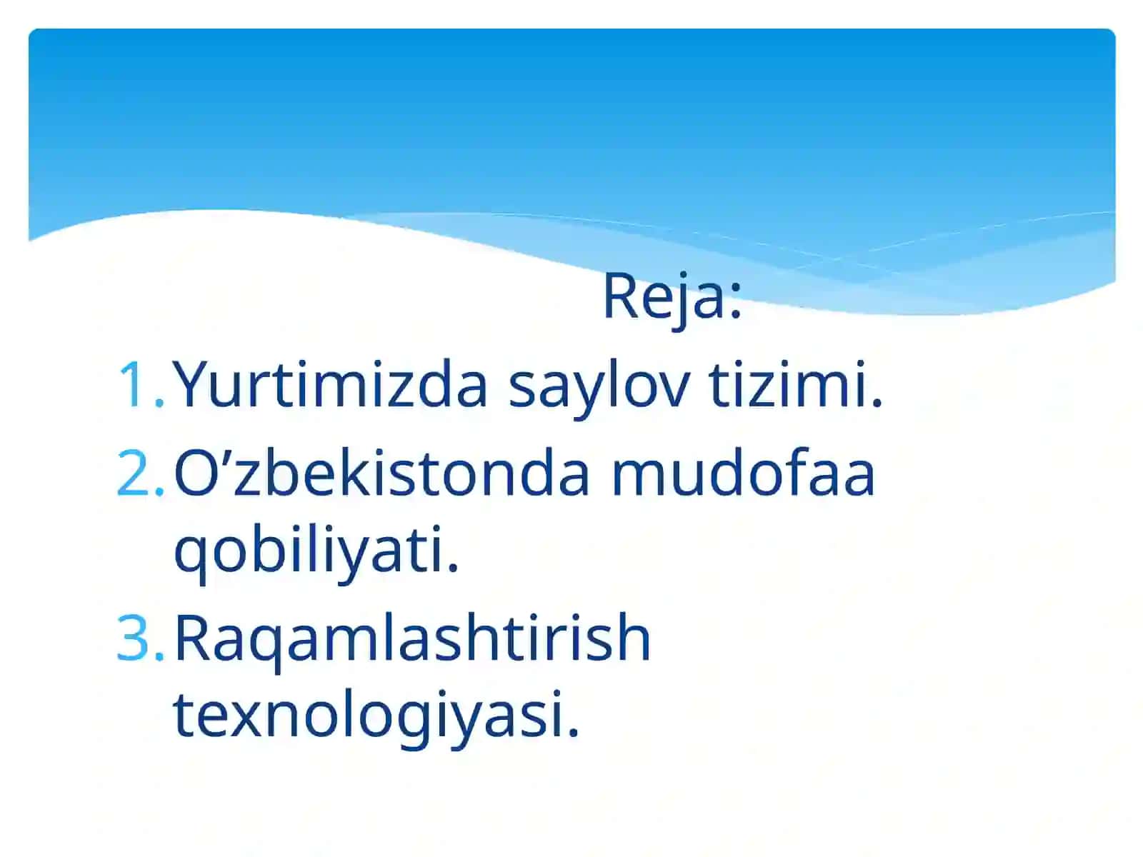 O’zbekiston Respublikasida erk in saylovlarni amalga oshirish prinsiplari 2