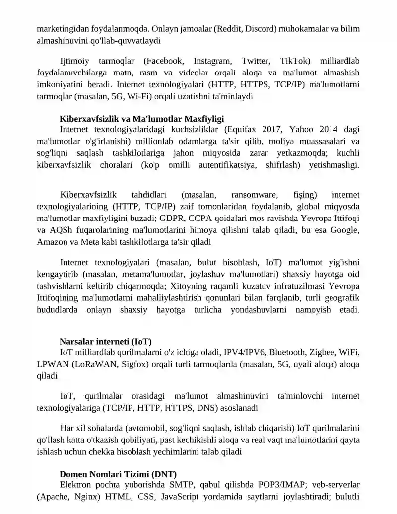 Bulutli hisoblash va xizmatlar 2
