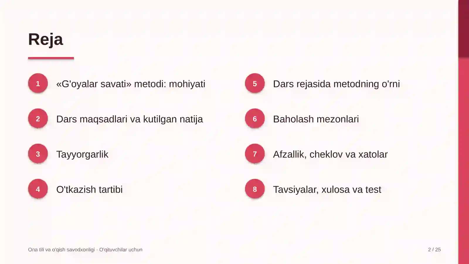 ona tili va o'qish savodxonligi darslarida g'oyalar savati metodidan foydalanish 5663 2