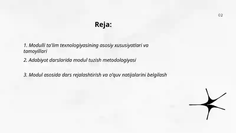 Modulli ta'lim texnologiyasi xususiyatlari va adabiyot oʻqitishda undan foydalanish yoʻllari 2