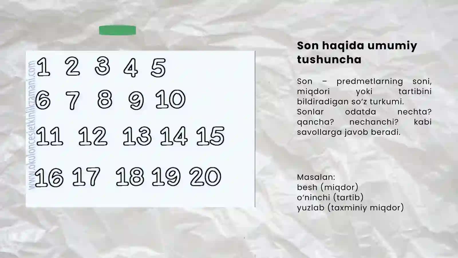 Sonlarning tuzilish jihatidan turlari 2