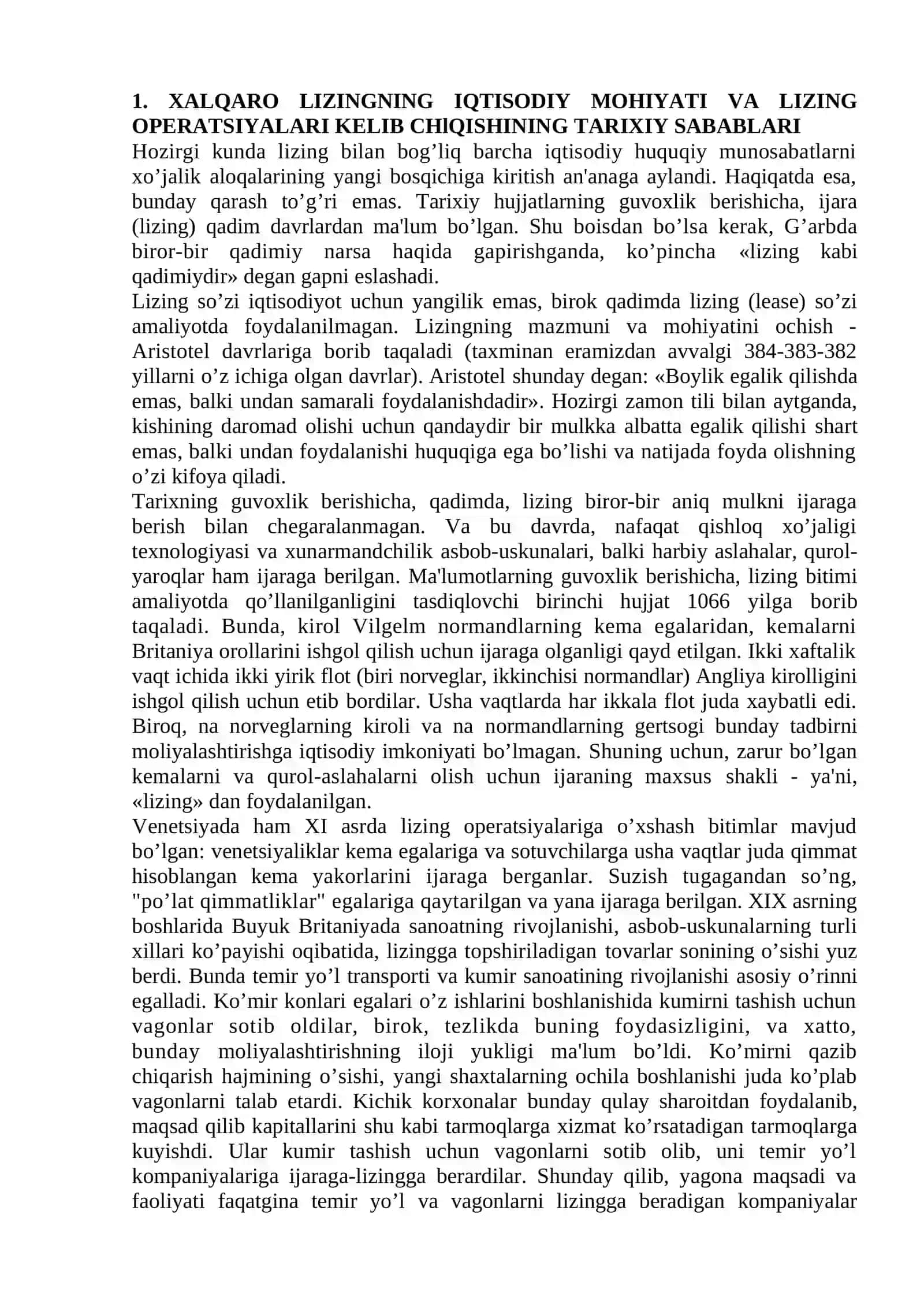 Xalqaro lizing operatsiyalari 2