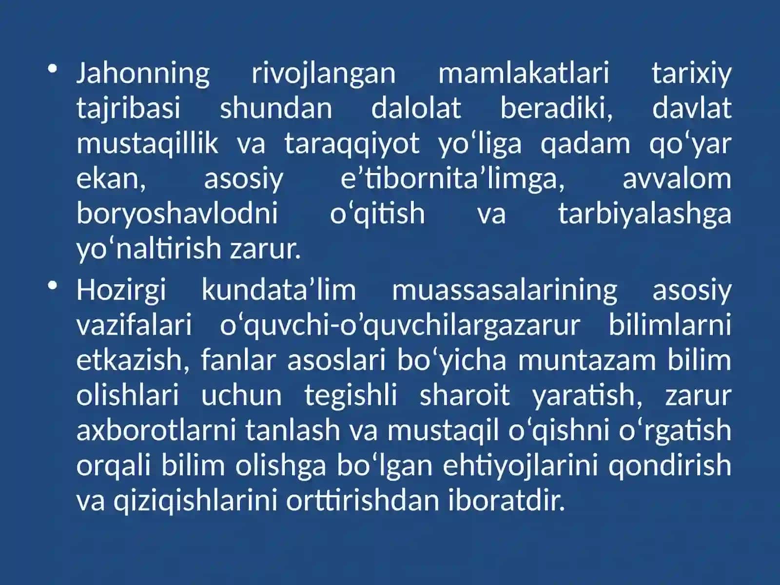 Talabalardarslarinitahliletishprinsiplarivabosqichlari 2