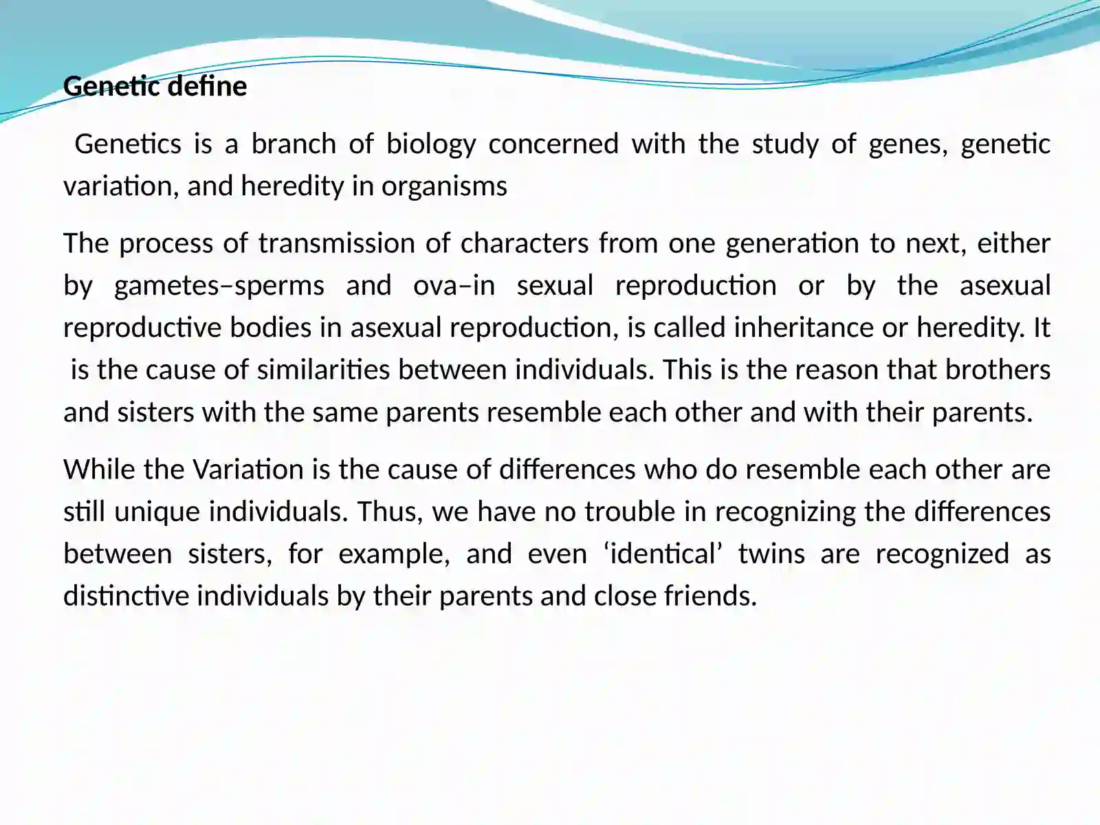 genetic course lecture 2