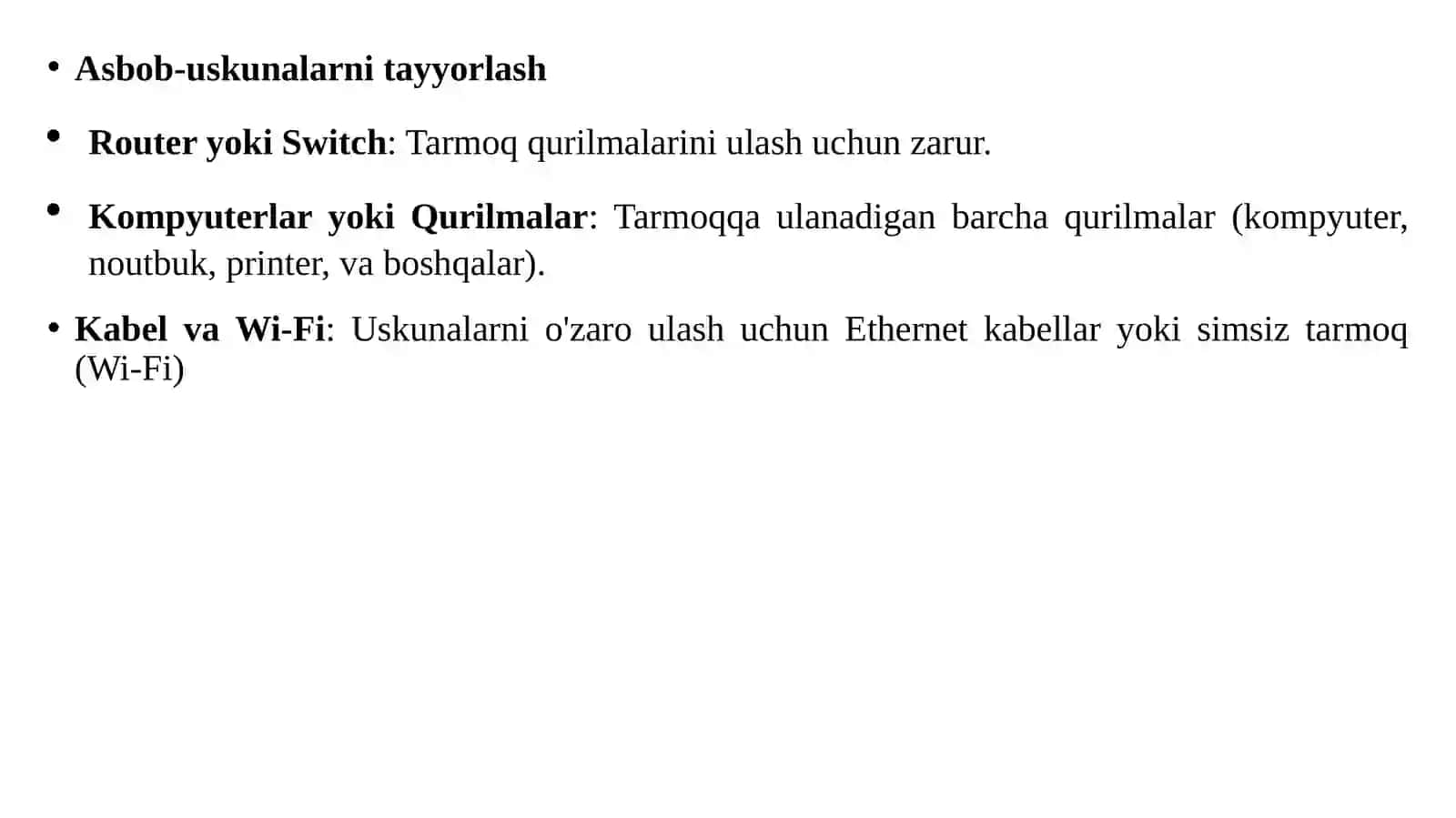 Localtarmoqhosilqilishvaundamalumotalmashish 2