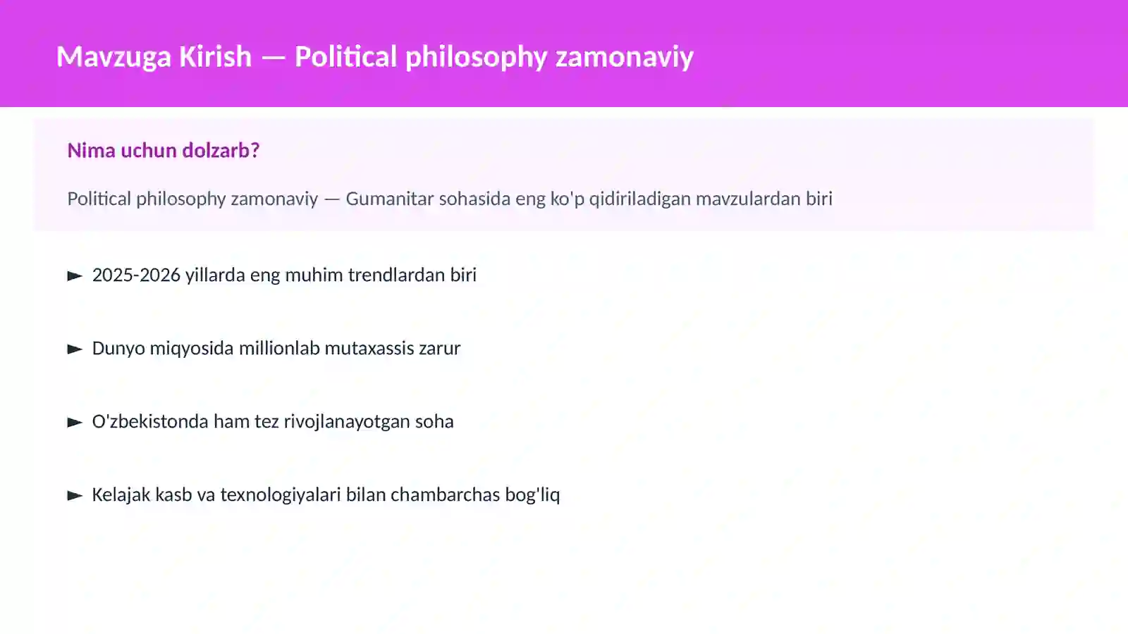 Political philosophy zamonaviy 2