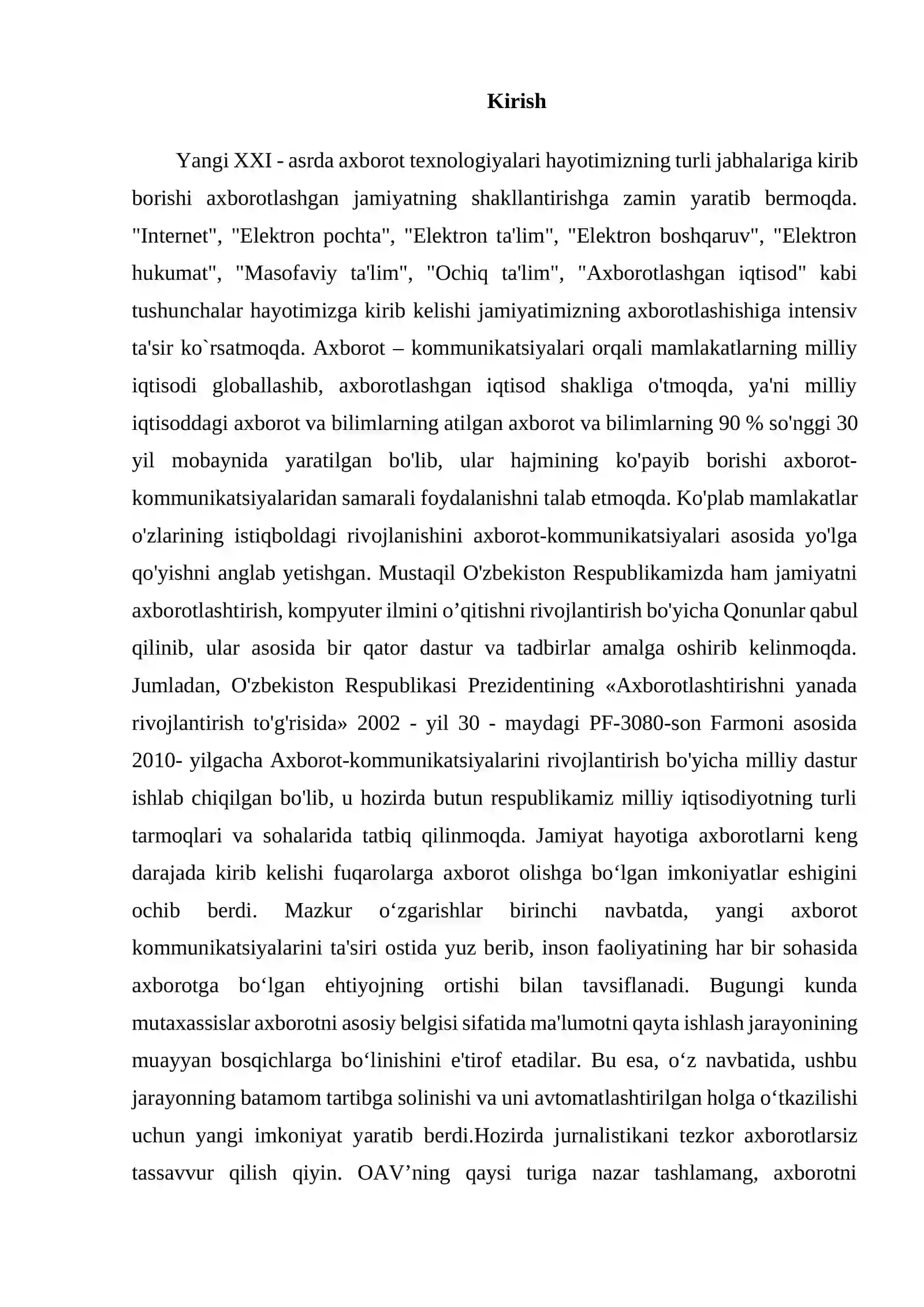 MA’LUMOTLAR BAZASI TEXNOLOGIYALARI FANIDAN “Mahalla ma’lumotlar bazasini loyihalash” 2