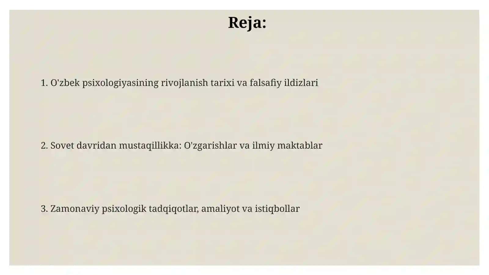 Oʻzbek olimlari psixologiyaga qoʻshgan hissasi 2