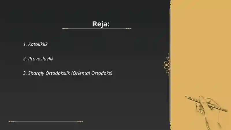 Xiristianlikdagi oqimlar 2