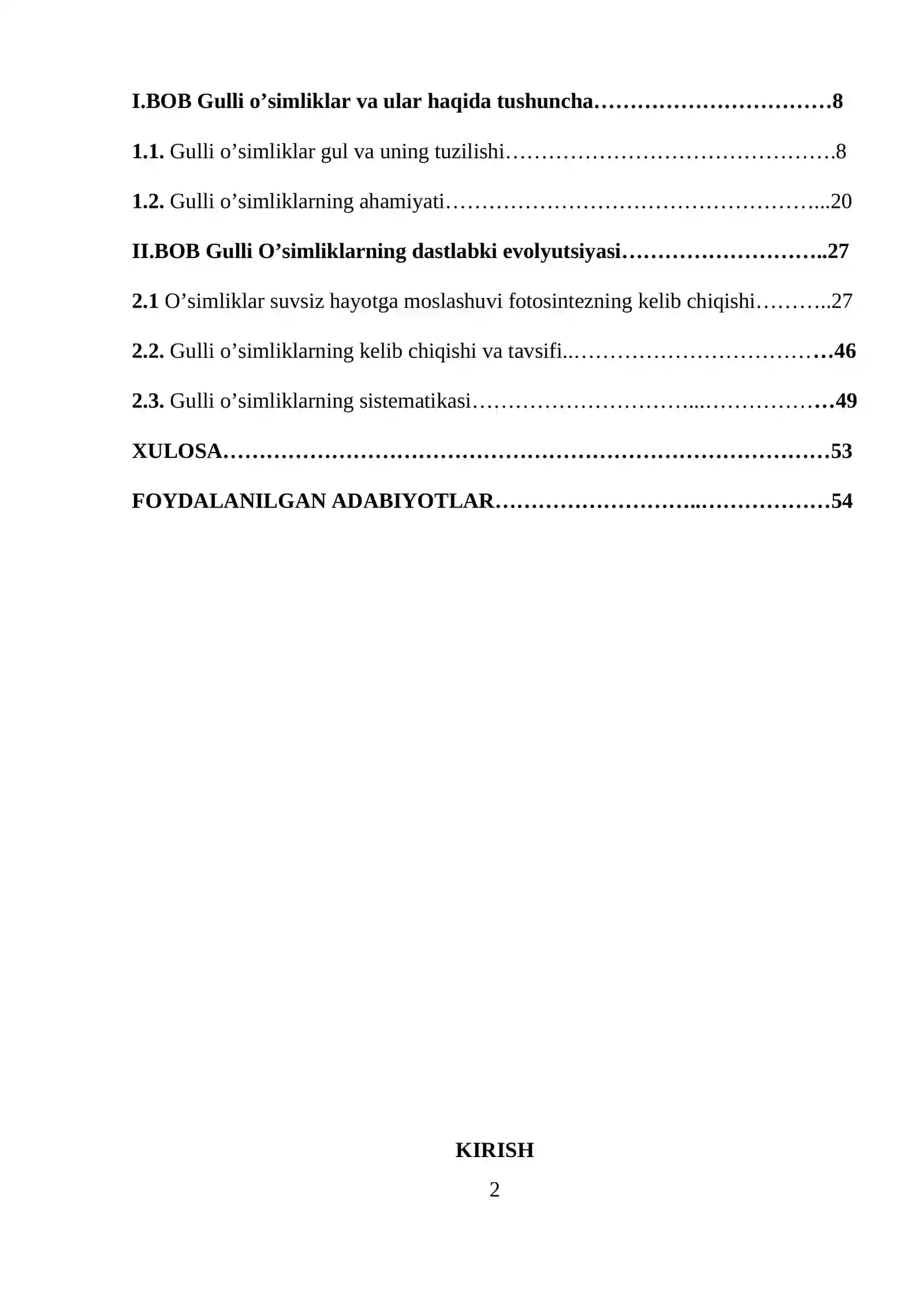 GULLI O’SIMLIKLARNING KELIB CHIQISHI 2
