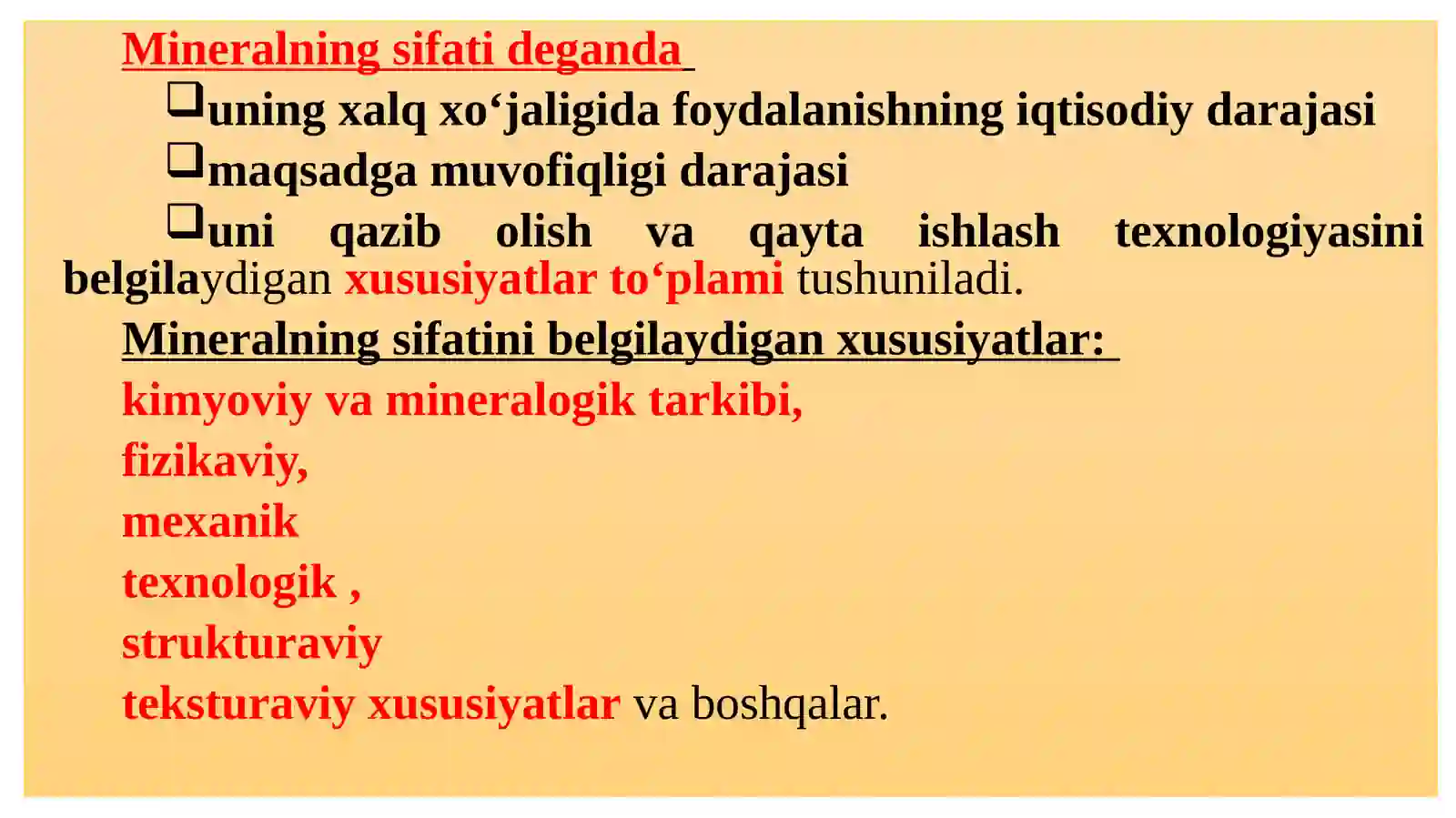 Mineralning sifati 2