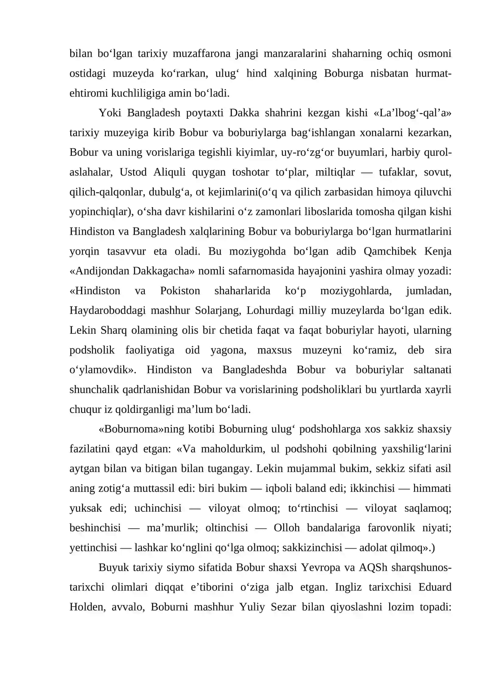 ZAHIRIDDIN MUHAMMAD BOBUR VA BOBURIYLAR MEROSIDA TARBIYAGA OID QARASHLAR 2
