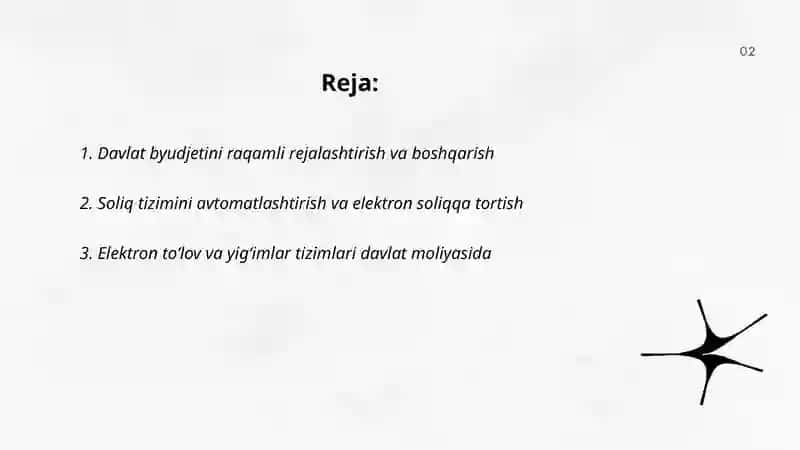Davlat moliyasini raqamlashtirish va zamonaviy texnologiyalar 2