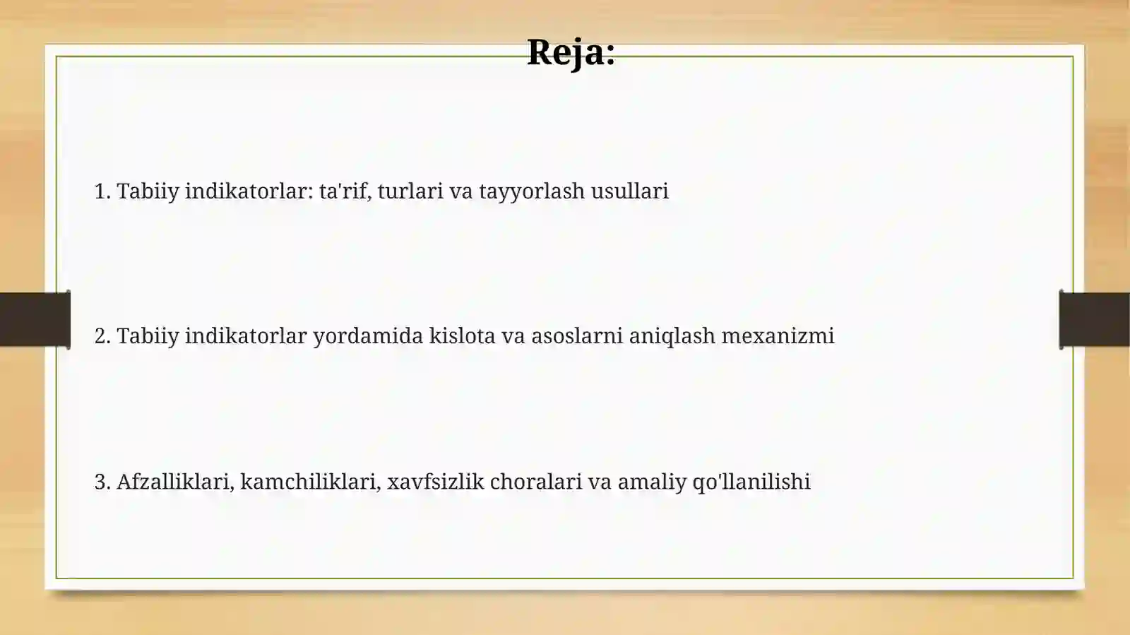 Tabiy indikatorlar: Ta'rif va xususiyatlar 2