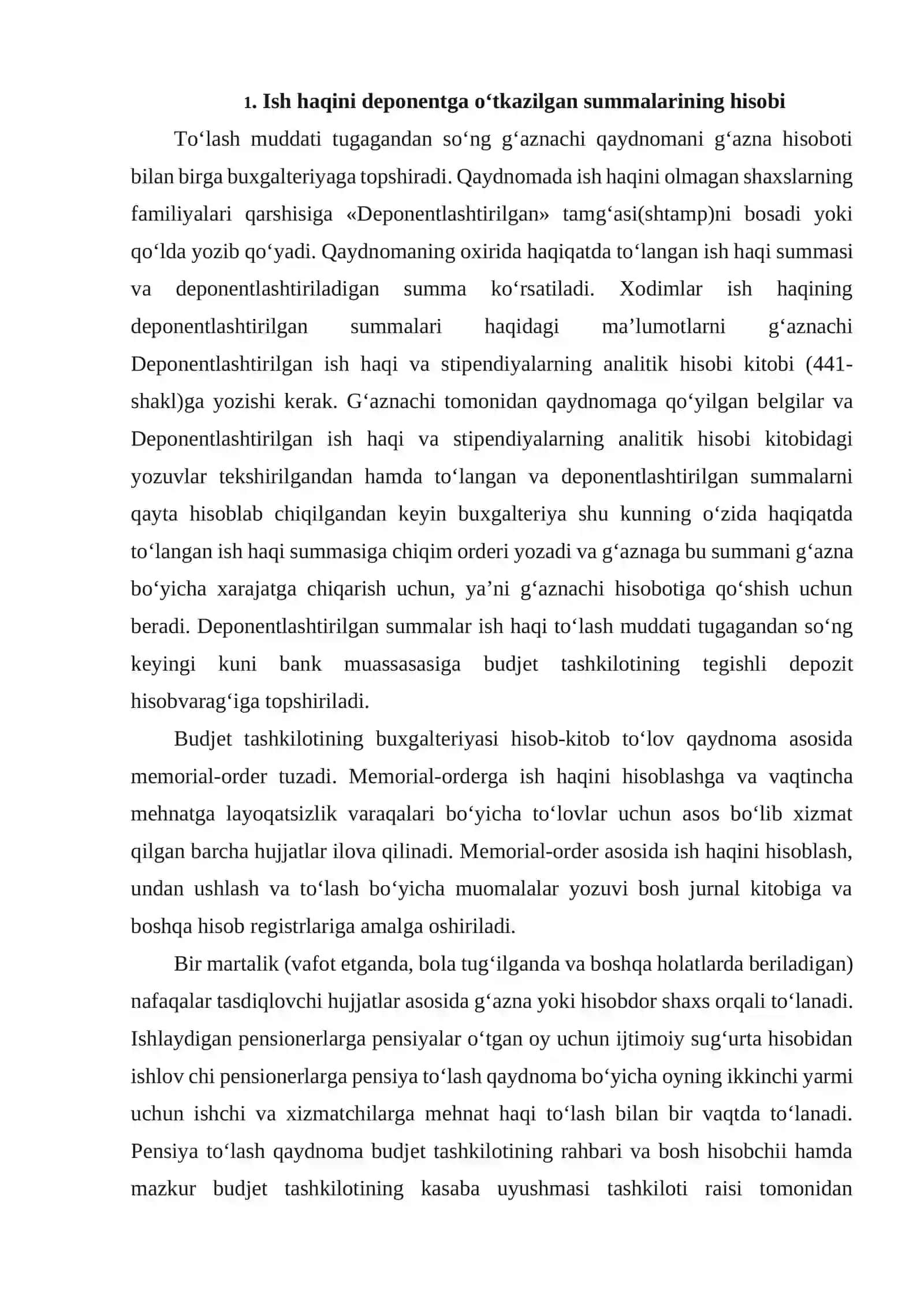 Ish haqi to‘lashning analitik va sintеtik hisobi 2
