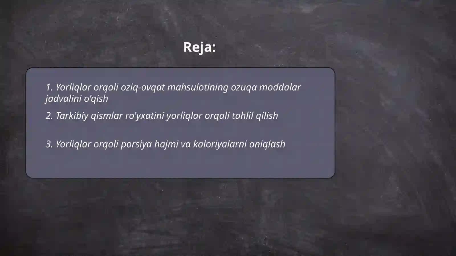 Oziq-ovqat mahsulotlarining tarkibi,foydali va zararli xususiyatlarini yorliqlari orqali organish 2