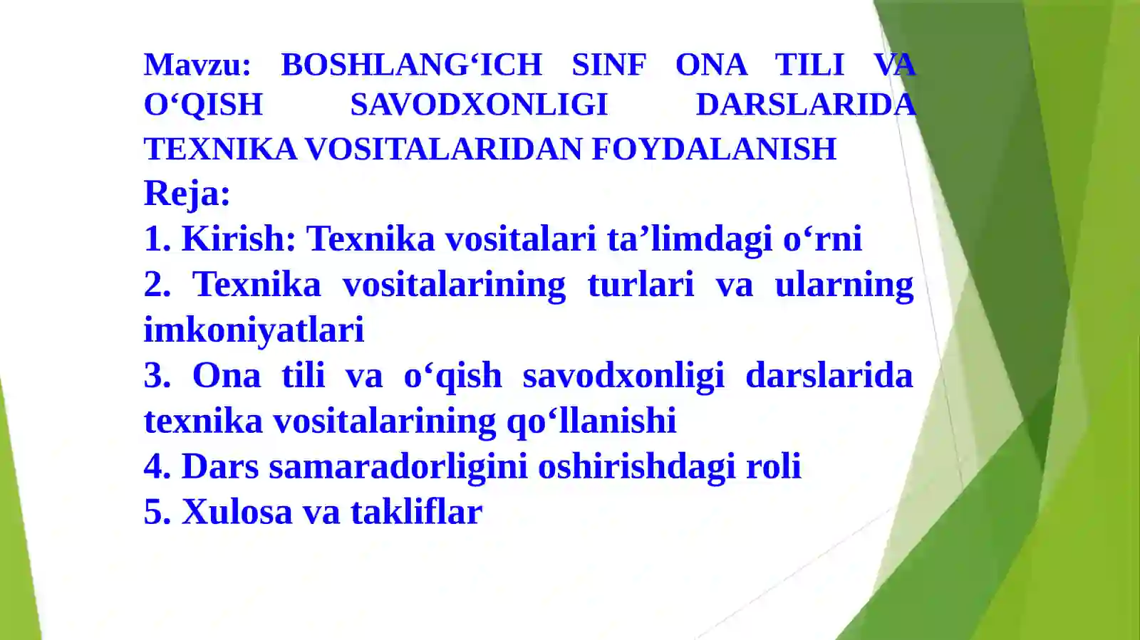 Boshlang‘ich sinf ona tili va o‘qish savodxonligi darslarida texnika vositalaridan foydalanish 2