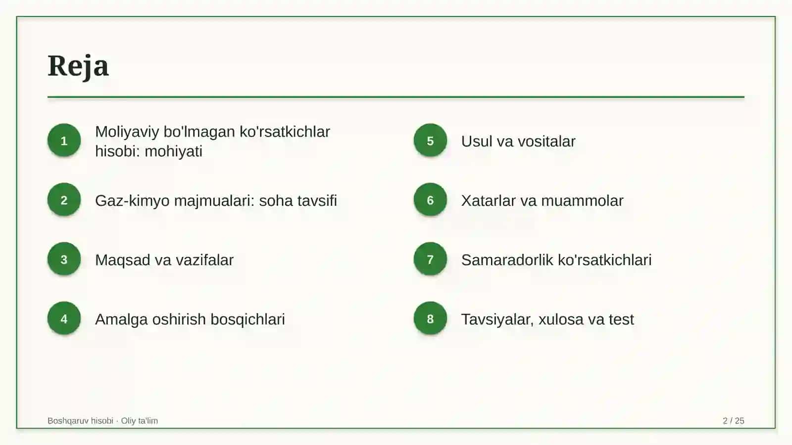 gaz kimyo majmualarida moliyaviy bo'lmagan ko'rsatkichlarni hisobga olish 4564 2