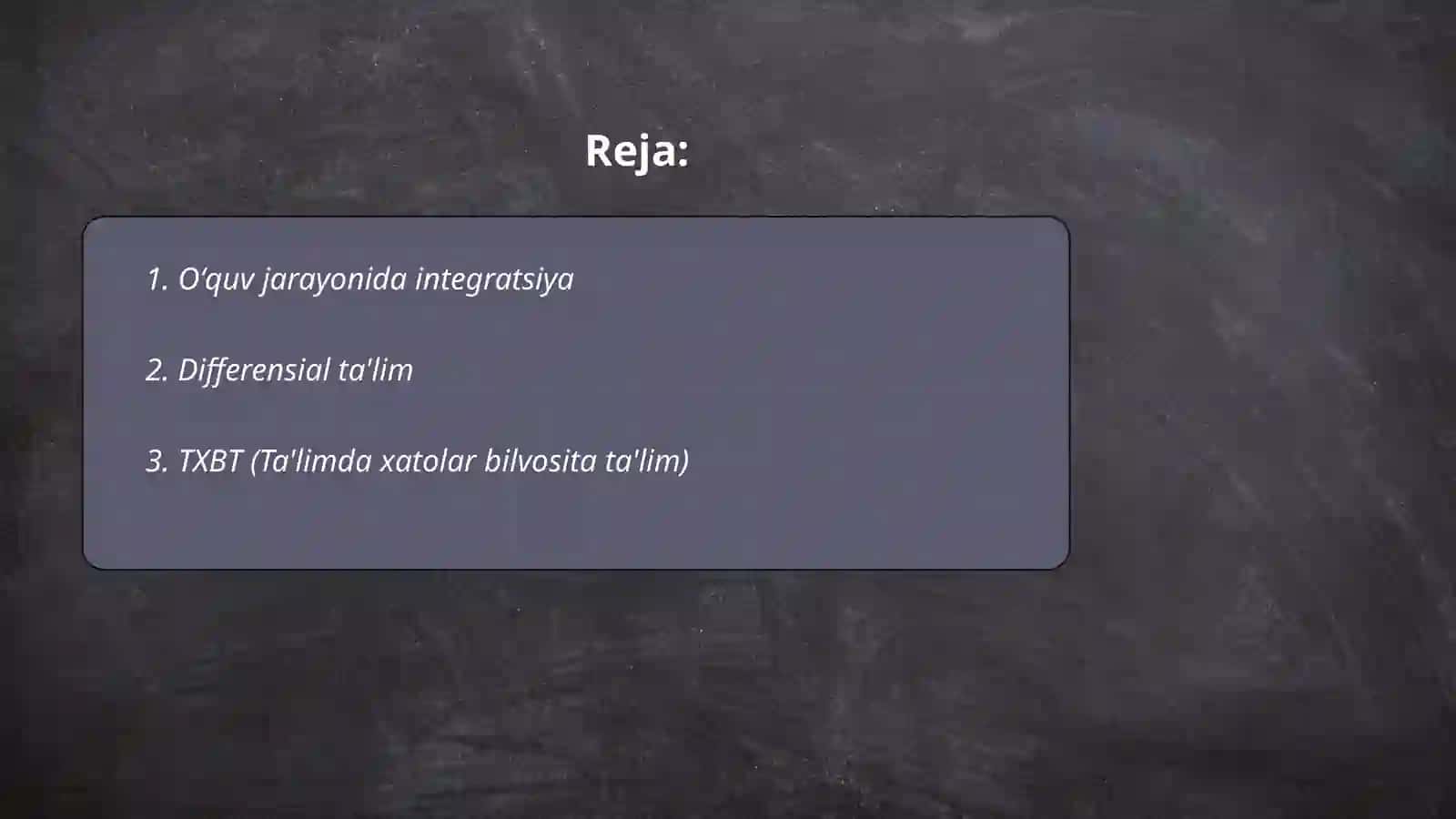 Oʻquv jarayonida integratsiya 2