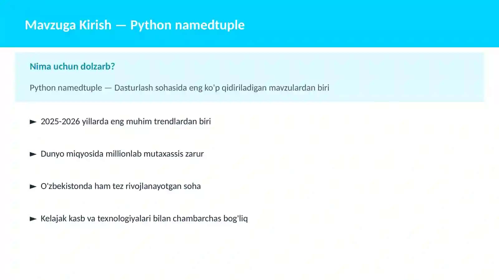 Python namedtuple 2