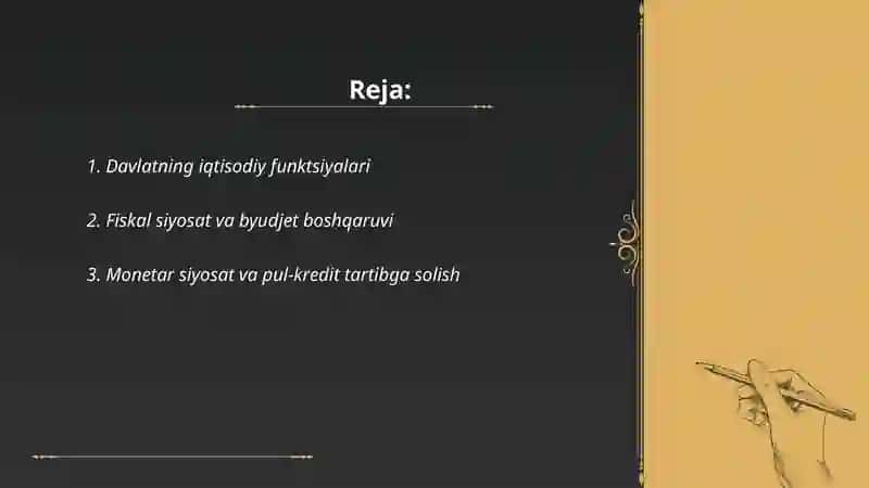 Davlatning iqtisodiy ro’li 2