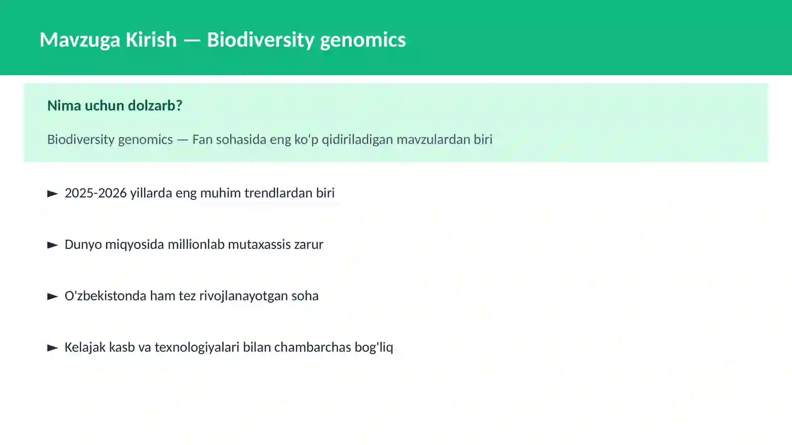 Biodiversity genomics 2