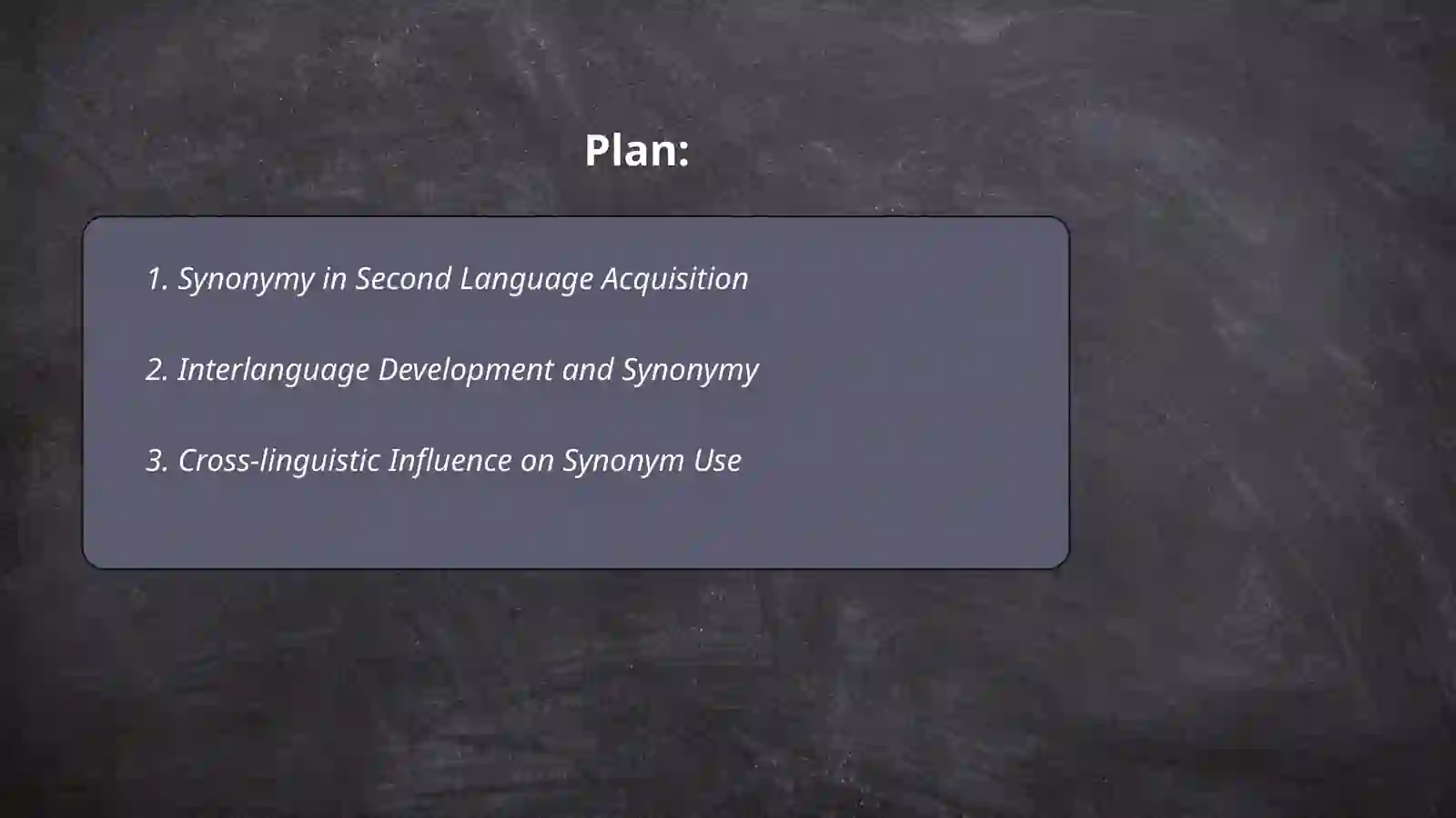Inter level synonymy and interlanguage correspondence 2