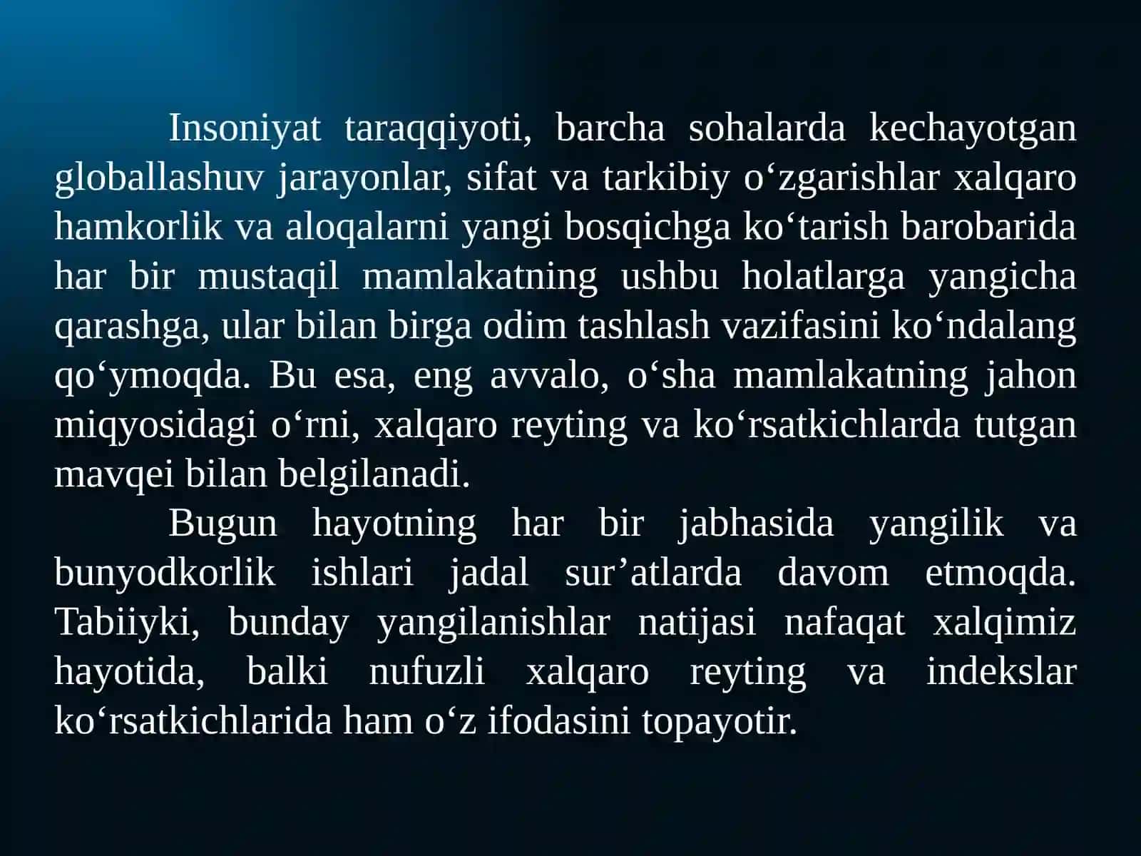 Yangi O‘zbekiston ijtimoiy-siyosiy va iqtisodiy hayoti 2