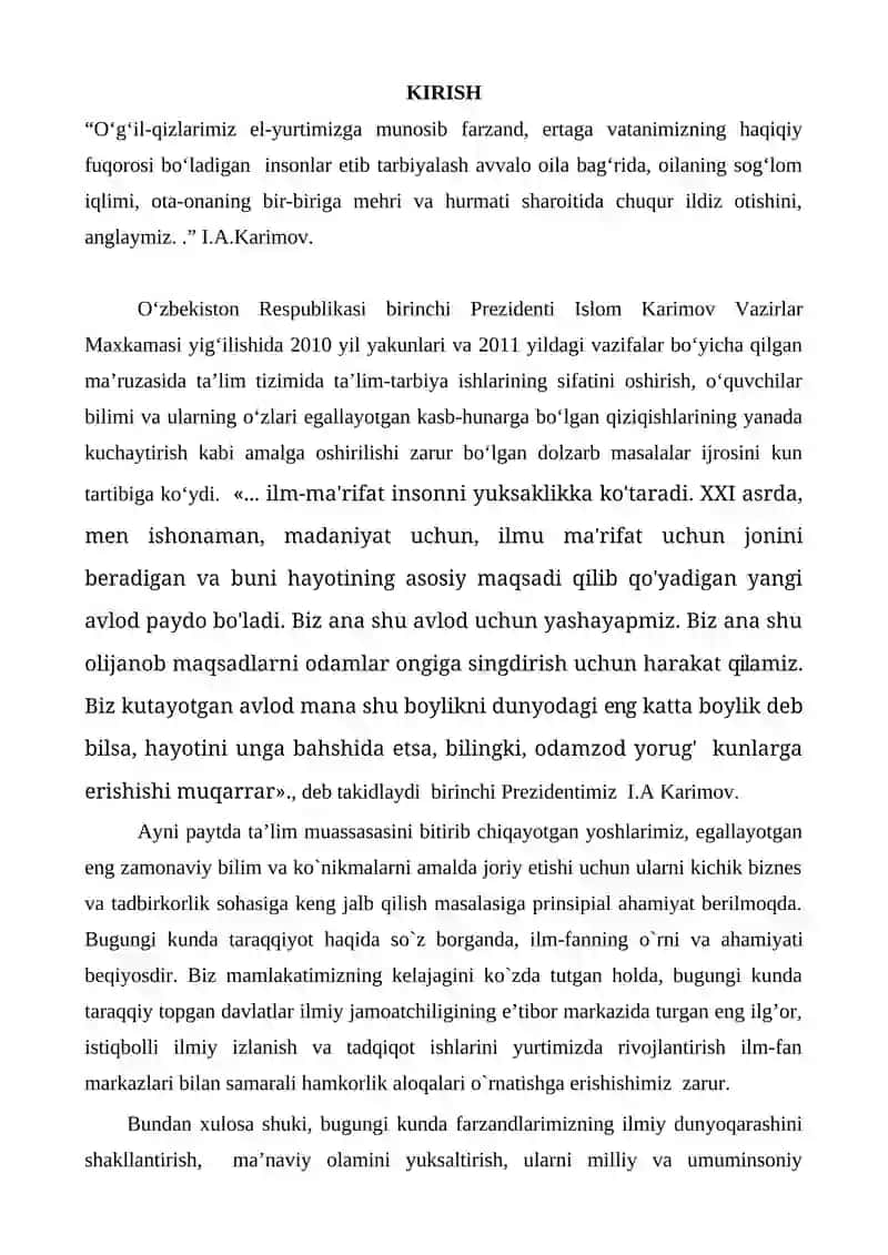 O'QUVCHILARNING TEJAMKORLIK SIFATLARINI SHAKLLANTIRISHDA IQTISODIY TARBIYANING TUTGAN O’RNI 2
