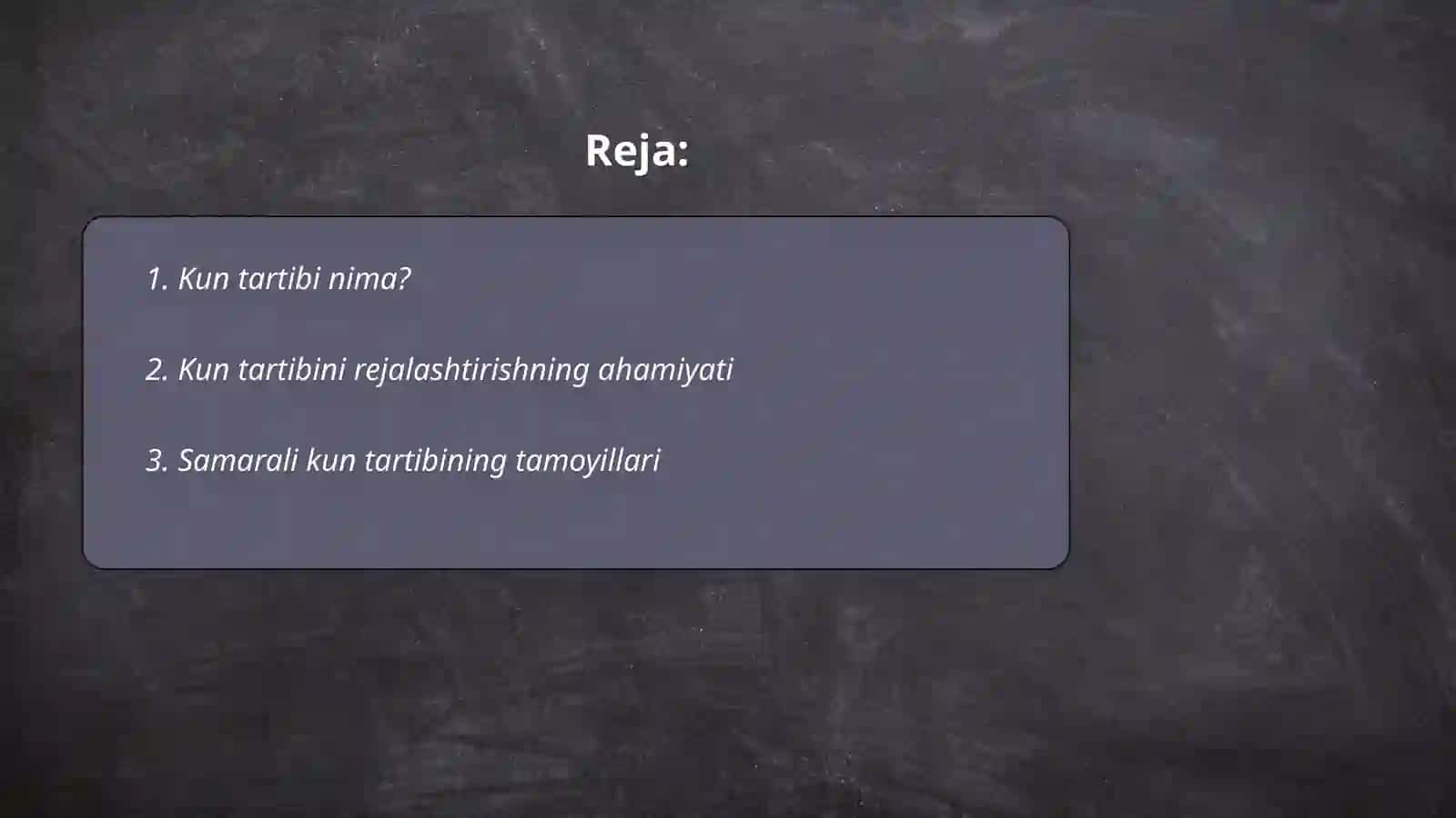 Kun tartibi va uning ahamiyati 2