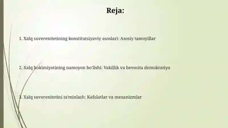 Xalq hokimiyatichiligining konstitusiyaviy asoslari 2